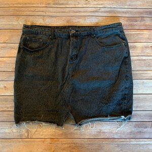 ASOS Liquor N Poker Black Denim Skirt